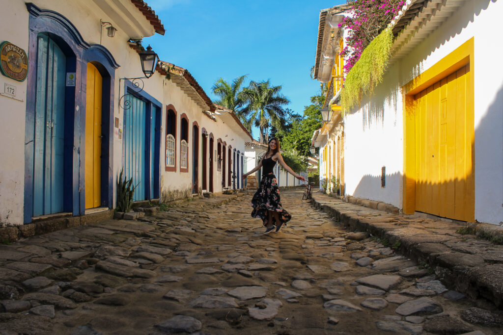 cobblestone road in Paraty Brazil